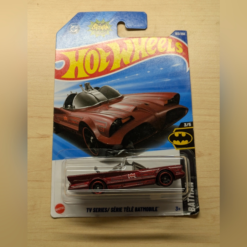 2025 Hot Wheels TV Series Batmobile Red Batman #103 New/Sealed